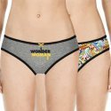 LOT DE 2 Shorty Sous-vêtements Fille SCX2 Gris et Multicolore
