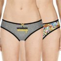 DC COMICS Lot de 2 Shortys Fille SCX2 ASS3 Gris Multicolore JUSTICE LEAGUE