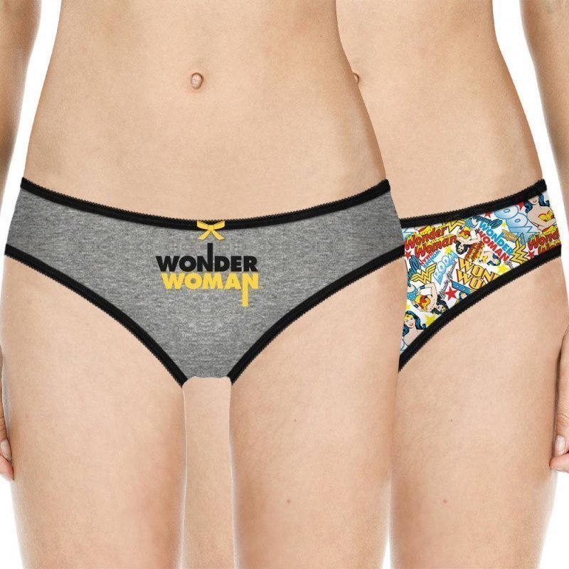 LOT DE 2 Shorty Sous-vêtements Fille SCX2 Gris et Multicolore
