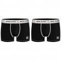 SERGE BLANCO Lot de 2 Boxers Homme Coton BCX2CLASS1 Noir Noir