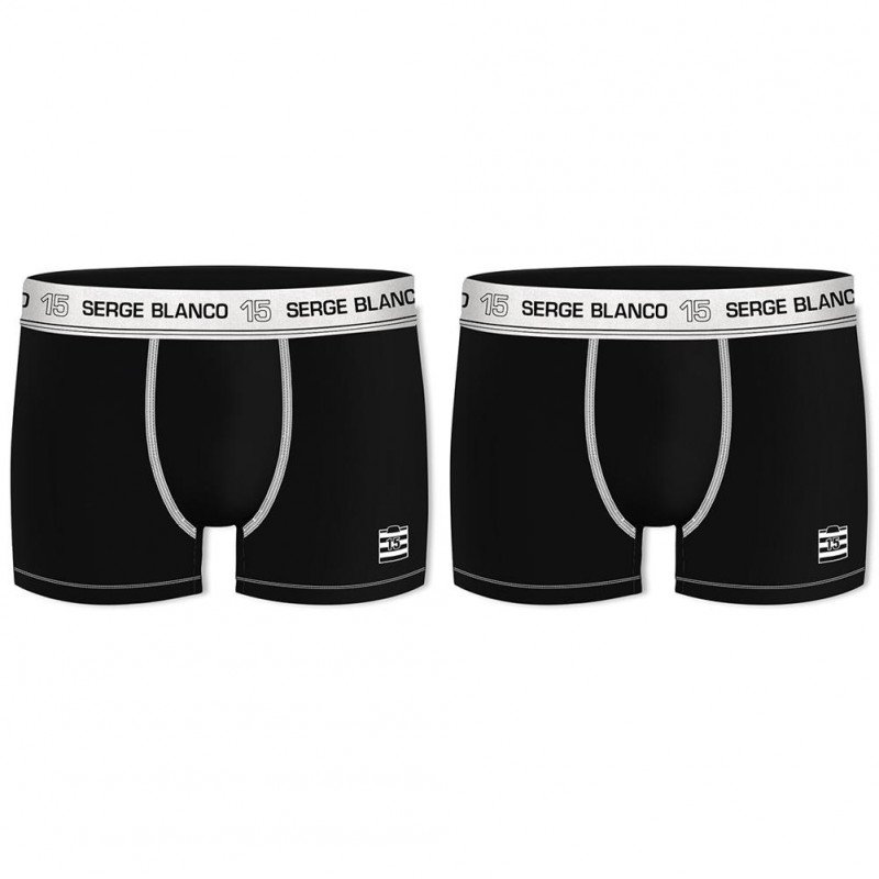 LOT DE 2 Boxer Sous-vêtements Homme BCX2CLASS1 Noir et Blanc