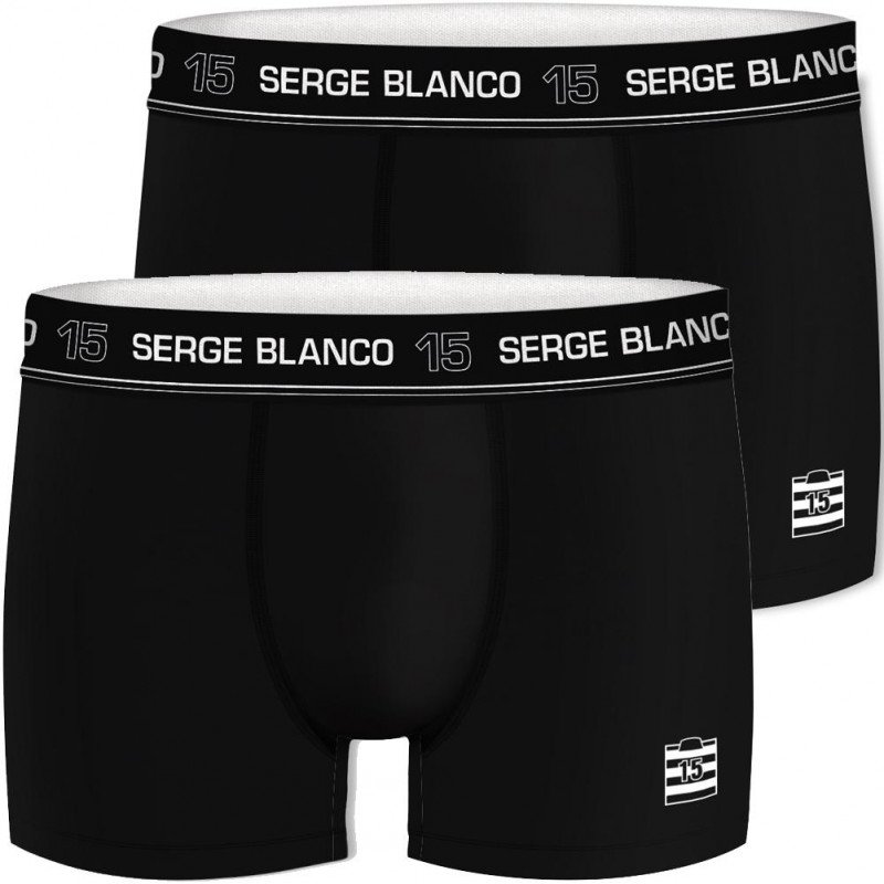 LOT DE 2 Boxer Sous-vêtements Homme BCX2CLASS2 Noir et Blanc