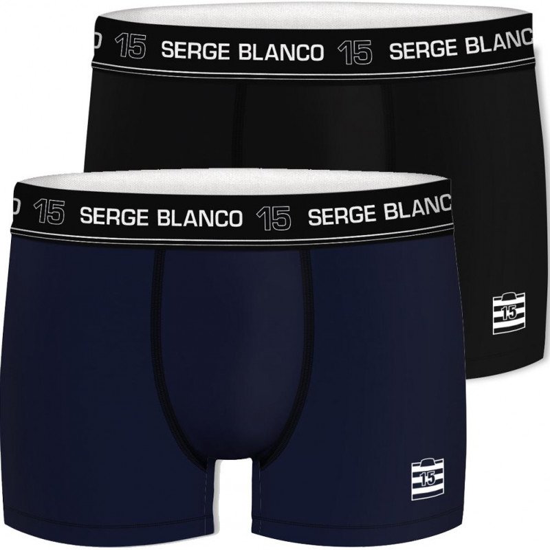 LOT DE 2 Boxer Sous-vêtements Homme BCX2CLASS2 Noir et Marine