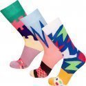 CRAZYSOCKS Lot de 3 paires de Chaussettes Homme Coton Bio TCX3 DONA Multicolore