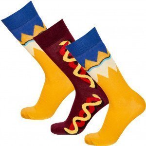 CRAZYSOCKS 3 paires Chaussettes Homme Bio TCX3 HOT Jaune Marron