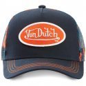 VON DUTCH Casquette Homme MicroCoton ABOB AOP Marine Orange