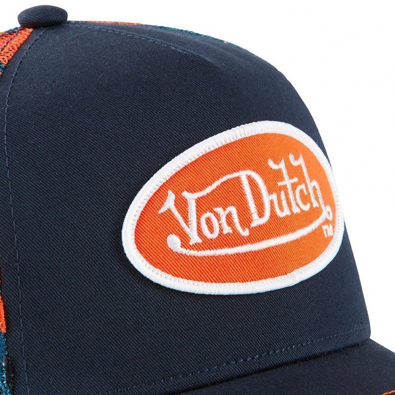 VON DUTCH Casquette Homme MicroCoton ABOB AOP Marine Orange