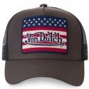 Casquette Homme FLAKAK Marron et Rouge