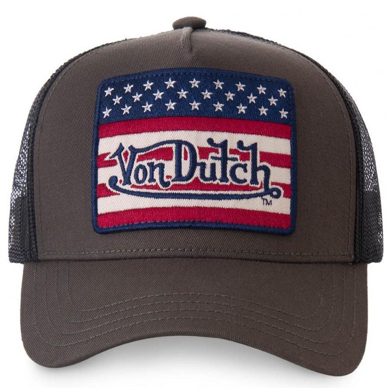 VON DUTCH Casquette Homme MicroCoton FLAKAK Marron