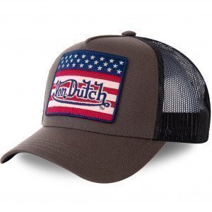 VON DUTCH Casquette Homme MicroCoton FLAKAK Marron