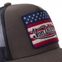 Casquette Homme FLAKAK Marron et Rouge