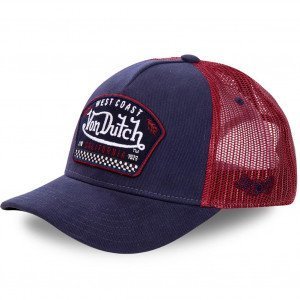 VON DUTCH Casquette Homme MicroCoton WEST Marine Rouge