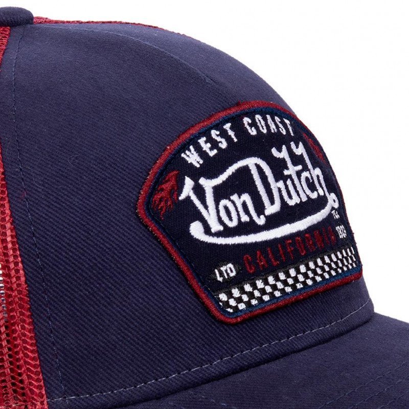 Casquette Homme WEST Bleu et Rouge