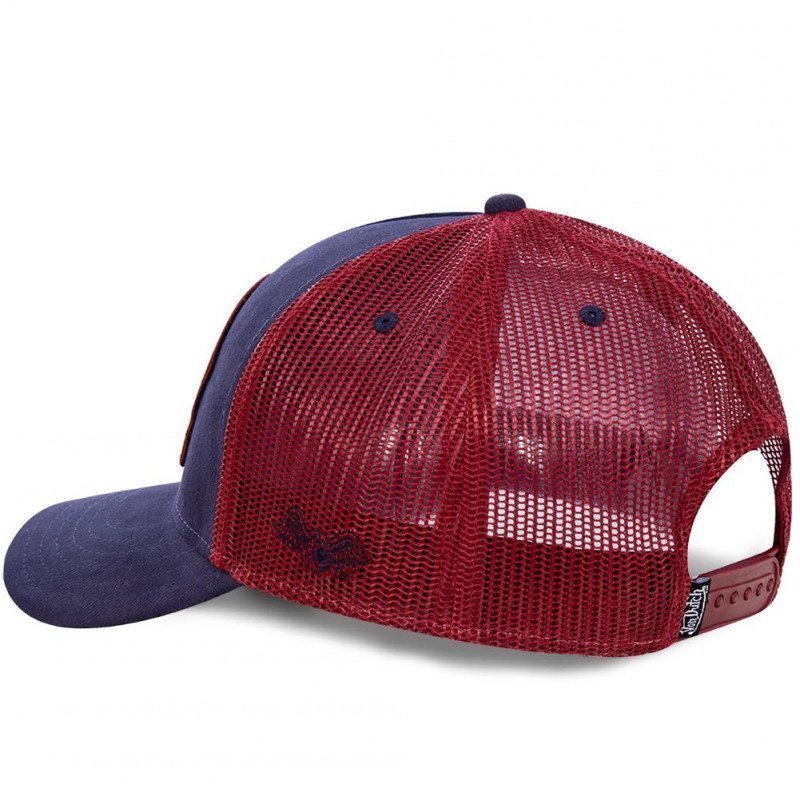 VON DUTCH Casquette Homme MicroCoton WEST Marine Rouge