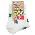 Mi-chaussettes Femme TORTUE Blanc et Vert