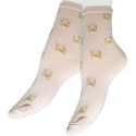 LES LIMOUSINES Mi-Chaussettes Femme Coton CRABE Rose