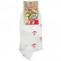 Socquettes Femme ANCRE Blanc et Rose