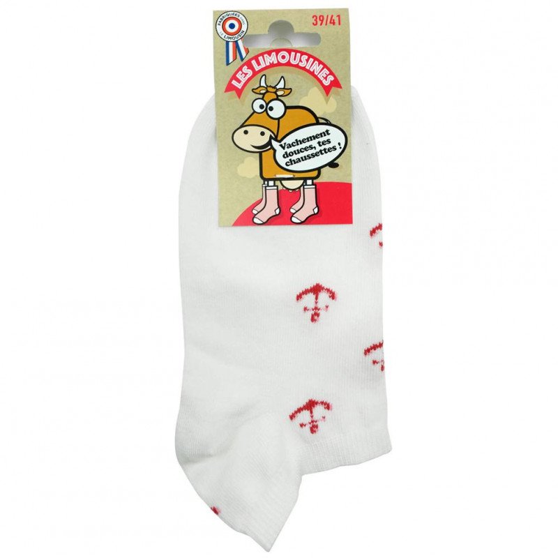 Socquettes Femme ANCRE Blanc et Rose