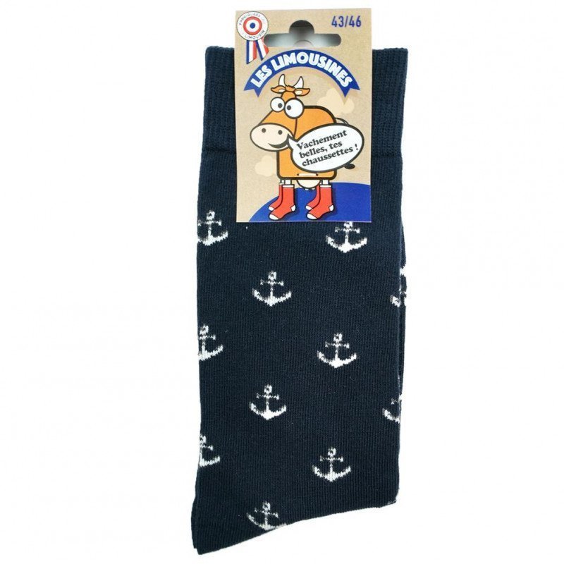 Chaussettes Homme ANCRE Noir et Blanc