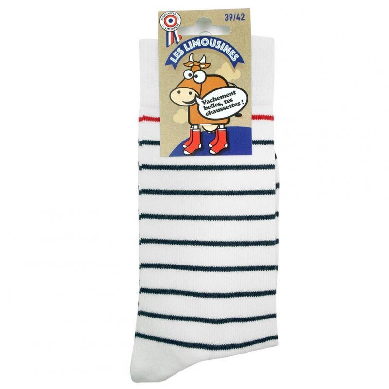 Chaussettes Homme MARIN Blanc et Marine