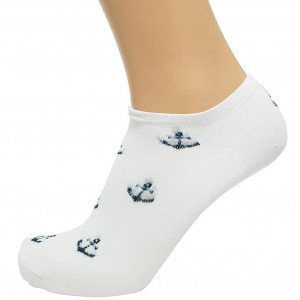 LES LIMOUSINES Mi-Chaussettes Femme Coton TENNIS Marine