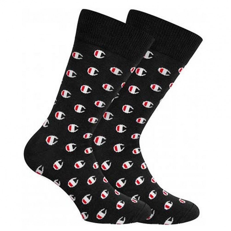 LOT DE 2 Chaussettes Chaussettes Homme ALLOVER FASHION Noir et Blanc