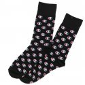 LOT DE 2 Chaussettes Chaussettes Homme ALLOVER FASHION Noir et Blanc