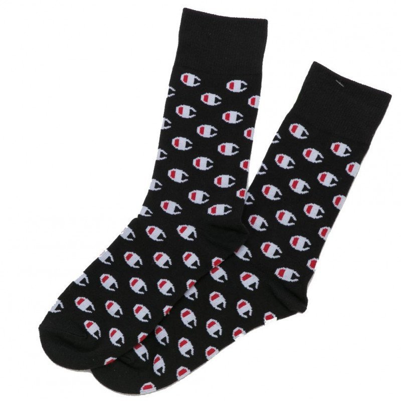 LOT DE 2 Chaussettes Chaussettes Homme ALLOVER FASHION Noir et Blanc