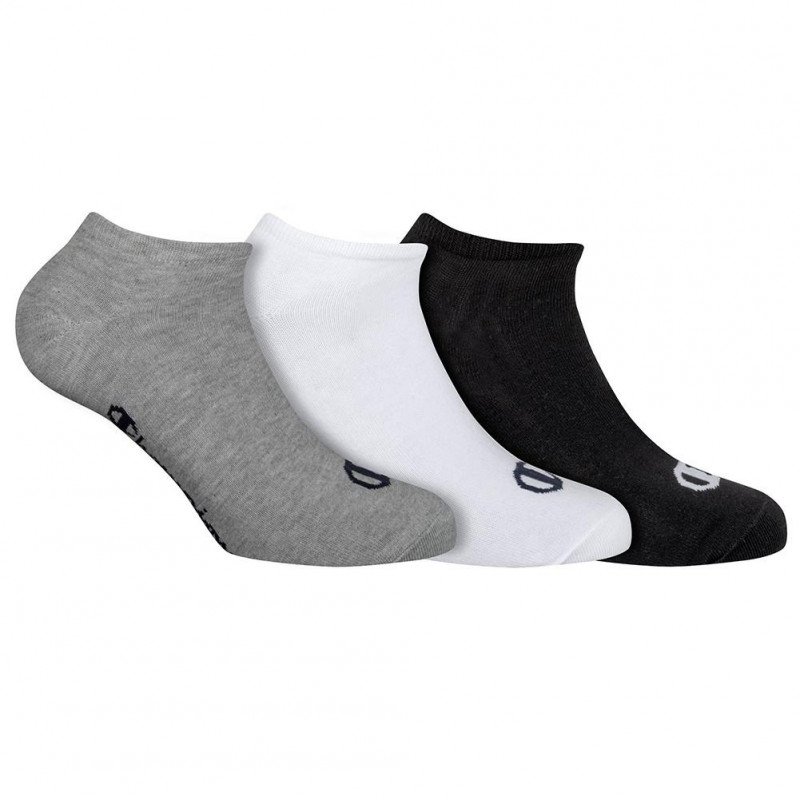 CHAMPION Lot de 3 paires de Socquettes Homme Coton NOSHOW Gris Blanc Noir