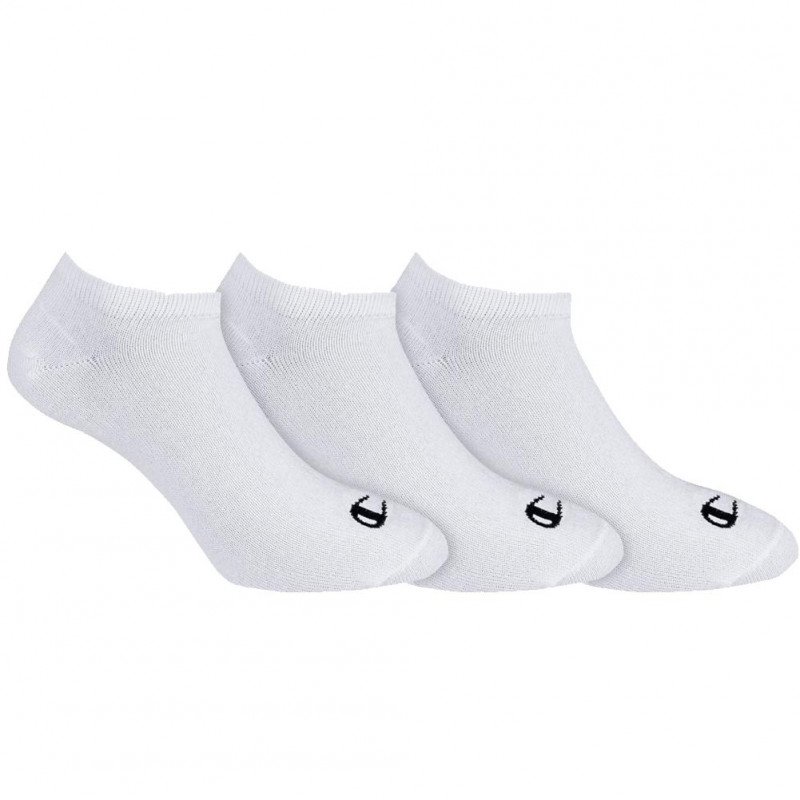 CHAMPION Lot de 3 paires de Socquettes Homme Coton NOSHOW Blanc
