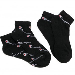 CHAMPION 2 paires de Socquettes Homme Coton ALLOVERMIX Noir