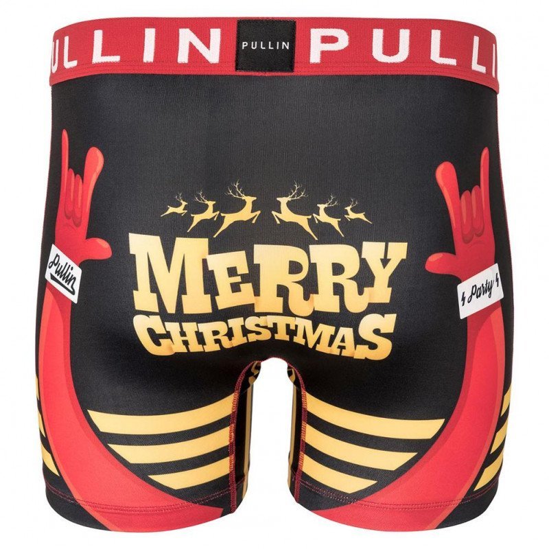Boxer long Homme XMASPARTY Noir et Rouge