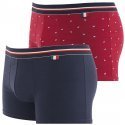 LOT DE 2 Boxer Sous-vêtements Homme MADE IN FRANCE Bleu et Rouge
