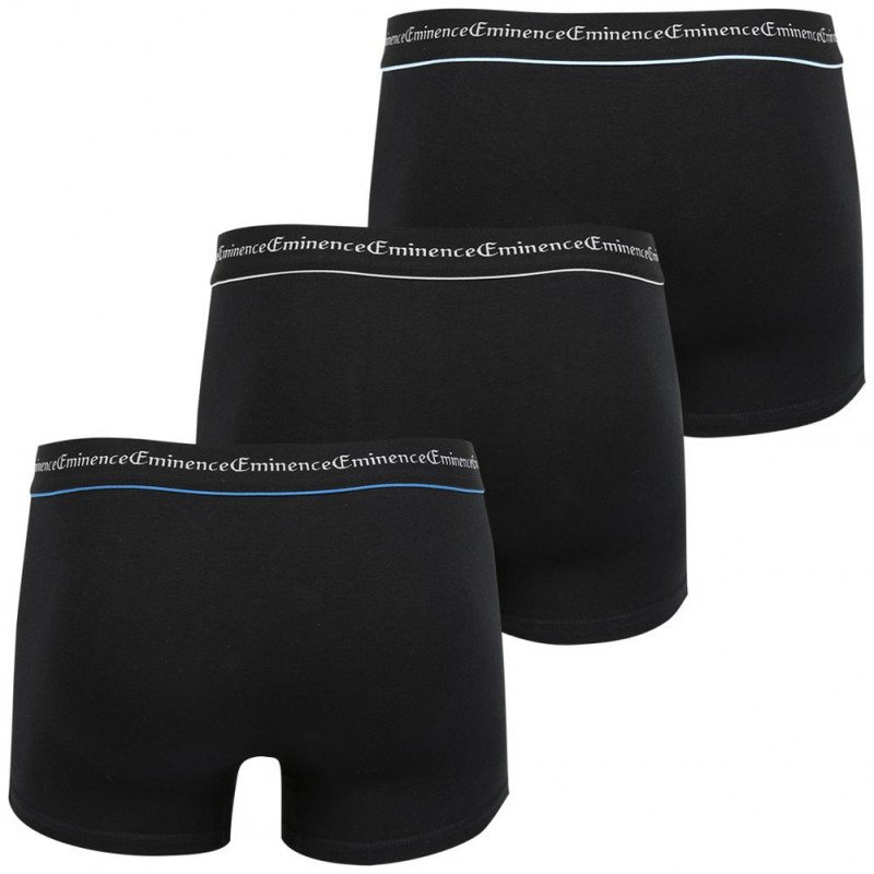 EMINENCE Lot de 3 Boxers Homme Coton BUSINESS Noir Noir Noir