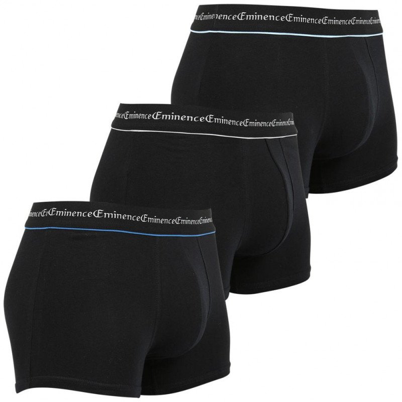 EMINENCE Lot de 3 Boxers Homme Coton BUSINESS Noir Noir Noir