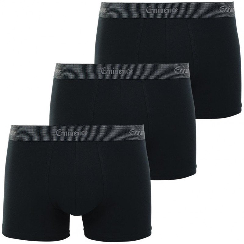 LOT DE 3 Boxer Sous-vêtements Homme SELECTION Noir et Uni