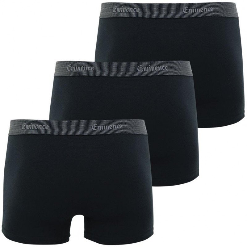 EMINENCE Lot de 3 Boxers Homme Coton SELECTION Noir Noir Noir