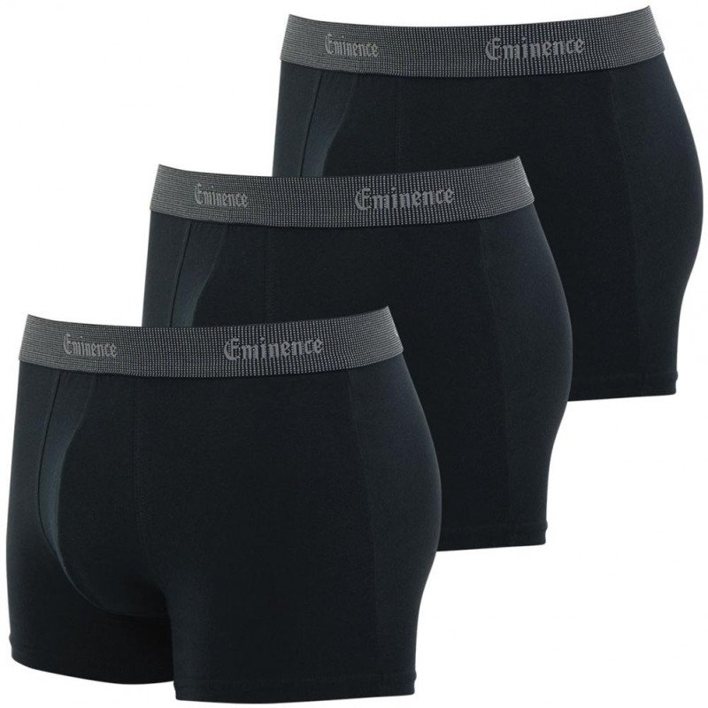 LOT DE 3 Boxer Sous-vêtements Homme SELECTION Noir et Uni