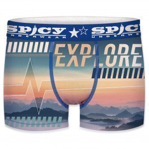 SPICY UNDERWEAR Boxer Homme Microfibre ASS1 CIEL Bleu