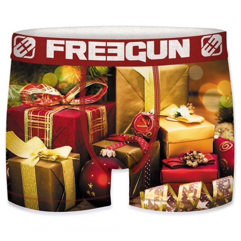 FREEGUN Boxer Homme Microfibre CUL Or Rouge PREMIUM