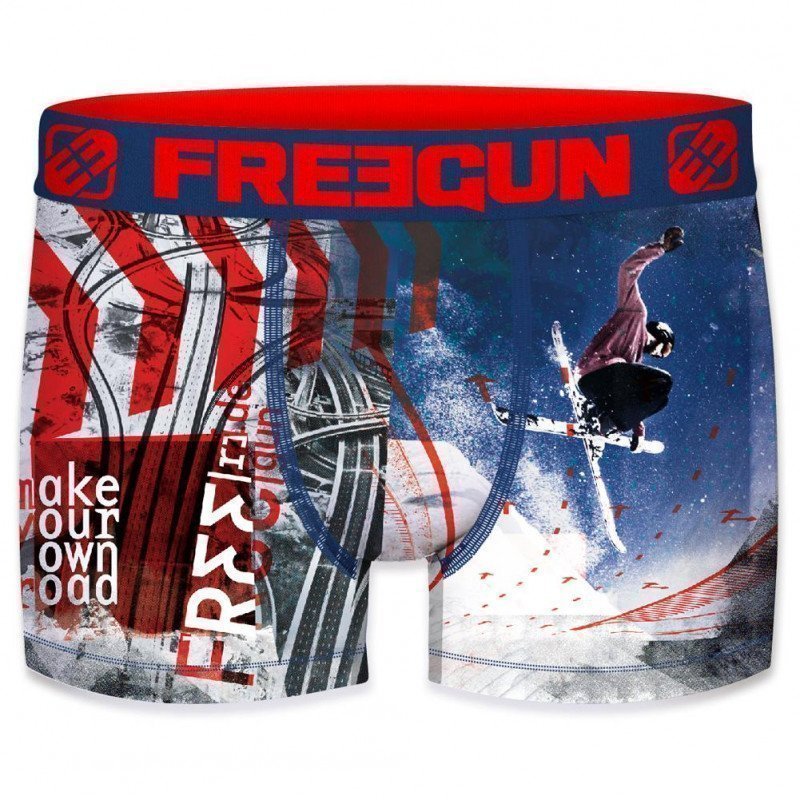 FREEGUN Boxer Homme Microfibre SKI Rouge PREMIUM