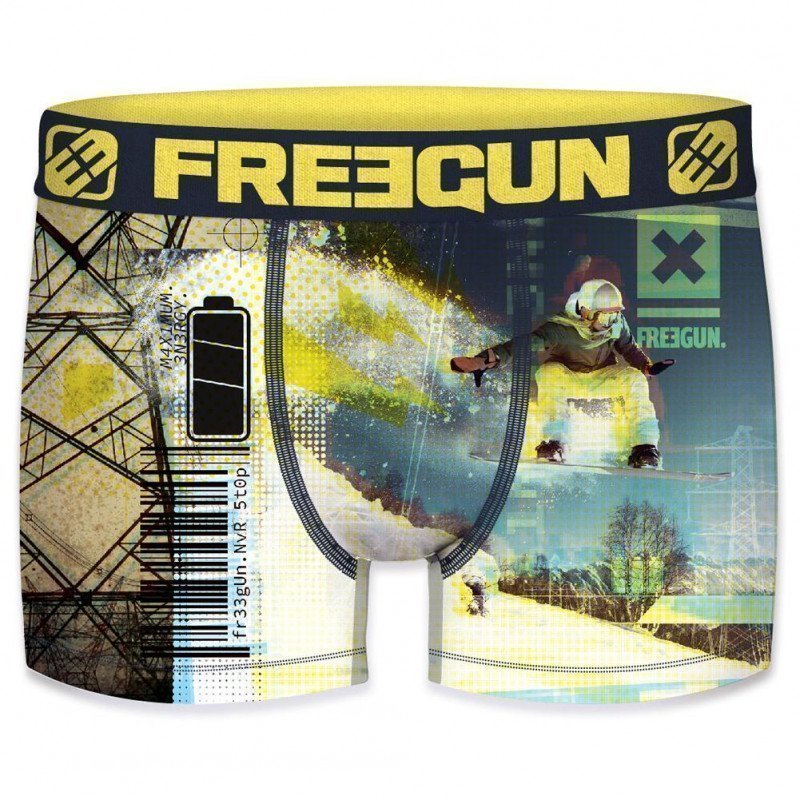 Boxer Homme SNO Bleu et Jaune