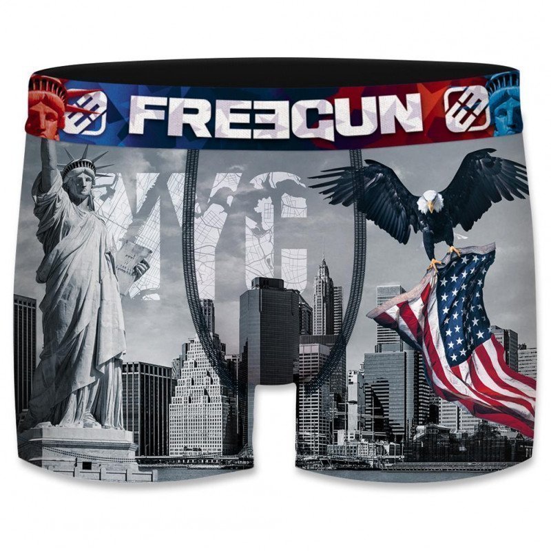 Boxer Homme NYC Gris et Bleu