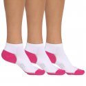 DIM Lot de 3 paires de Socquettes Femme MicroCoton IMPLEG Blanc Rose