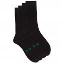 DIM Lot de 2 paires de Chaussettes Homme Coton bio GREEN Noir