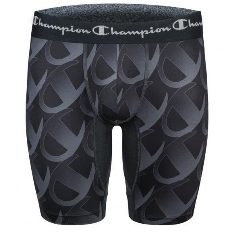 CHAMPION Boxer long Homme Microfibre PERFORMANCE Noir