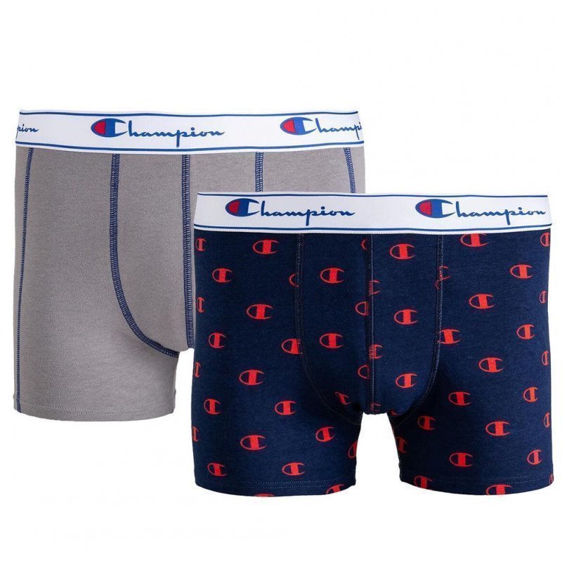 LOT DE 2 Boxer Sous-vêtements Homme LEGACYIMP Gris et Marine