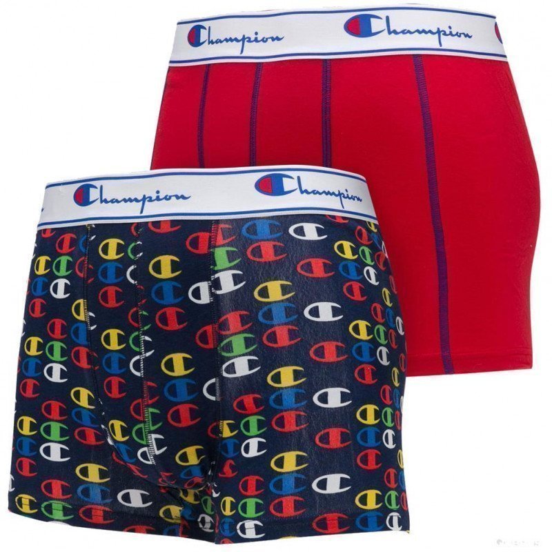 CHAMPION Lot de 2 Boxers Homme Coton LEGACY IMP Marine Olymp