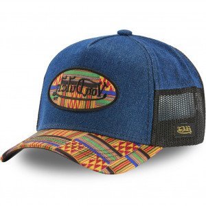 VON DUTCH Casquette Homme MicroCoton ATRU WAX Bleu Multicolore