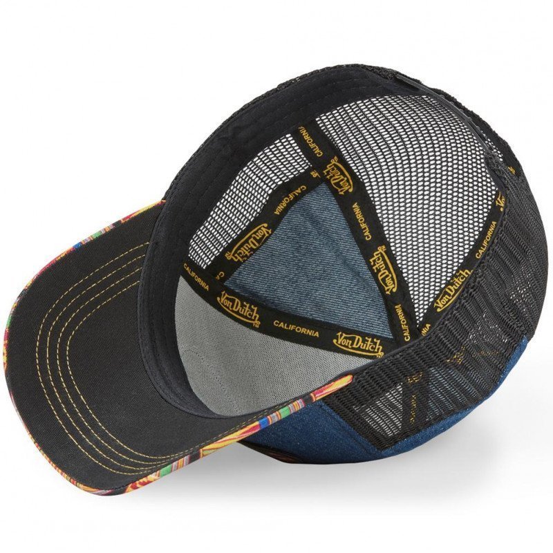 VON DUTCH Casquette Homme MicroCoton ATRU WAX Bleu Multicolore